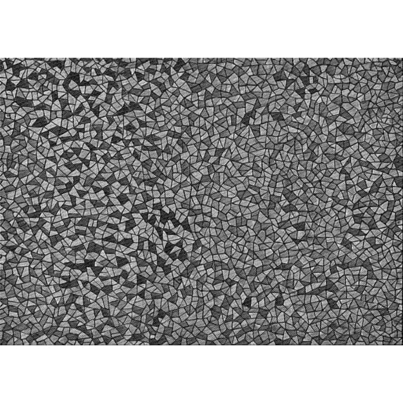 Ahgly Company Indoor Rectangle Patterned Dark Gray Black Area Rugs, 7' x 9'