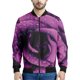 thumbnail image 3 of Chaqueta con cremallera y estampado de flores de rosas para hombre, con plantas 3D, mangas largas, para primavera y otoño, chaquetas de gran tamaño, abrigos, ropa de calle, 3 of 5