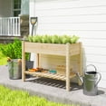thumbnail image 2 of Outsunny Jardinière Surélevée 45 Pouces x 22 Pouces x 33 Pouces avec Tablette de Rangement, Naturel, 2 of 10
