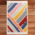 thumbnail image 1 of Deerlux QI003930.XXS 2 x 3 ft. Hand Woven Abstract Stripes Wool Flatweave Kilim Rug, Multi Color - Rectangle, 1 of 1