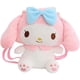 thumbnail image 2 of Mochila de peluche rosa y blanca, bonita mochila escolar con muñeco de peluche de dibujos animados para niños y niñas (rosa), 2 of 8