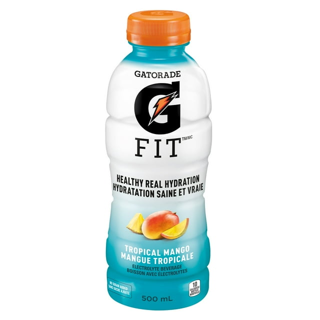 Gatorade Fit Tropical Mango Electrolyte beverage 500 mL, Bottle