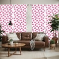 thumbnail image 2 of Ambesonne Kiss Window Curtains, Vibrant Colored Lipstick, Each 28" W x 84" L, Fuchsia White, 2 of 4