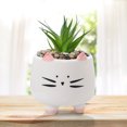 thumbnail image 5 of kjfeif Unique Design Animal Pot Ceramic Succulent Plant Pot , Cactus Potted Planting Bonsai Pots Set , Boho Flower Plant Pots for Indoor and Outdoor Gardening, 5 of 6