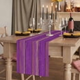 thumbnail image 2 of Purple Wood Grain 60 Inch Table Runner, Farmhouse Plank Retro Country Farmhouse Dresser Scarf Cotton & Linen Tablerunner for Dining/Kitchen Island/Holiday Party Décor 13" x 60", 2 of 9