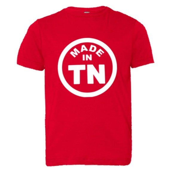PleaseMeTees™ Youth From Born Made In Tennessee TN Logo Label HQ Tee
