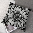 thumbnail image 7 of nygtbtfer Decorative Throw Pillow Cover Flower Mandala Style Pillow Case Square Cushion Cover for Sofa Couch Home Car Bedroom Living Room Decor Black White, 7 of 7
