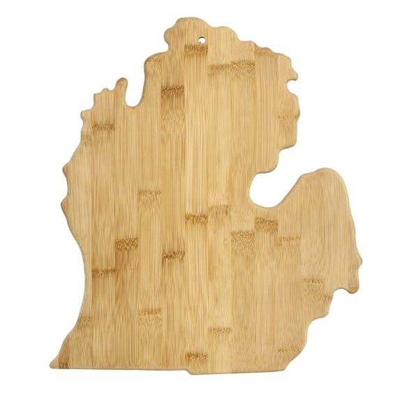 Totally Bamboo Michigan Mitten Shaped Serving & Cutting Board