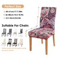 thumbnail image 6 of Exotic and Artistic Paisley Bohemian Dining Chair Covers 4 Pack with Vintage Floral Ethnic Retro Colorful Pattern Washable Polyester Stretch Slipcovers Removable Protector for Classic Home, 6 of 7