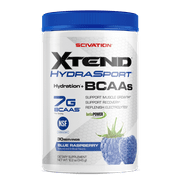 Scivation Xtend Hydrasport BCAA Powder, Branched Chain Amino Acids, 7g BCAAs, Blue Raspberry, 30 Servings