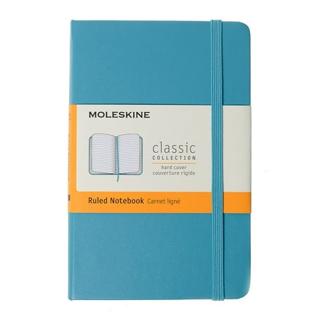 Classic Hard Cover Notebooks Reef Blue, 3 1/2 in. x 5 1/2 in., 192 pages, lined (pack of 2)