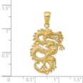 thumbnail image 2 of 14k Yellow Gold Solid 3-Dimensional Dragon Pendant - 3.0 Grams - Measures 31x17mm, 2 of 2