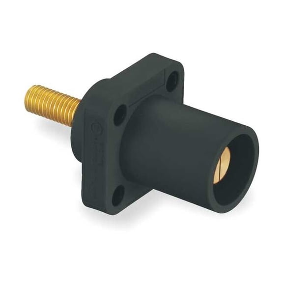 Hubbell Wiring Device-Kellems Receptacle,3R, 4X, 12K,Stud,Black HBLMRSBK