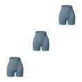 thumbnail image 3 of Pantalones cortos sin costuras Qarigey Push Up mallas cortas de entrenamiento ropa deportiva verano Azul claro S, 3 of 6