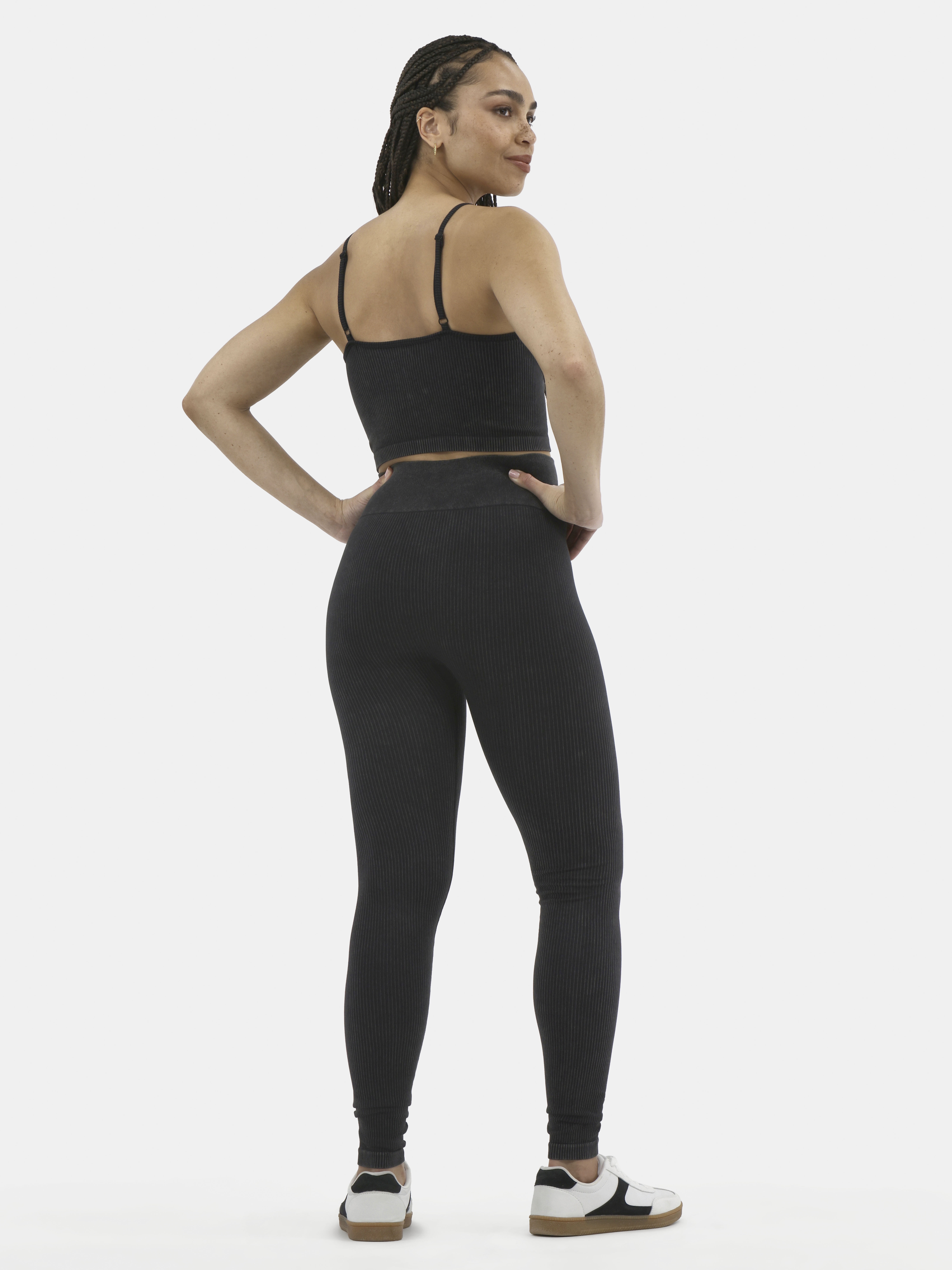 No Boundaries Active Corset Seamless Sports Bra and Leggings Set, 2-Piece, Women's