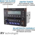 thumbnail image 3 of iRV Technology iRV32V2 AM/FM/CD/DVD/MP3/MP4/entrada y salida HDMI con ARC/Digital 2.1/sonido envolvente/Bluetooth/CEC/NFC, radio estéreo para vehículos recreativos de montaje en pared de 3 zonas con c, 3 of 5