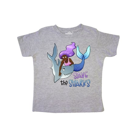 

Inktastic Save the Sharks- Mermaid Gift Toddler Boy or Toddler Girl T-Shirt