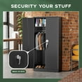 thumbnail image 7 of SOLAURA 2-Door Metal Freestanding Wardrobe Cabinet,72" H x 36" W x 18" D,Black, 7 of 7