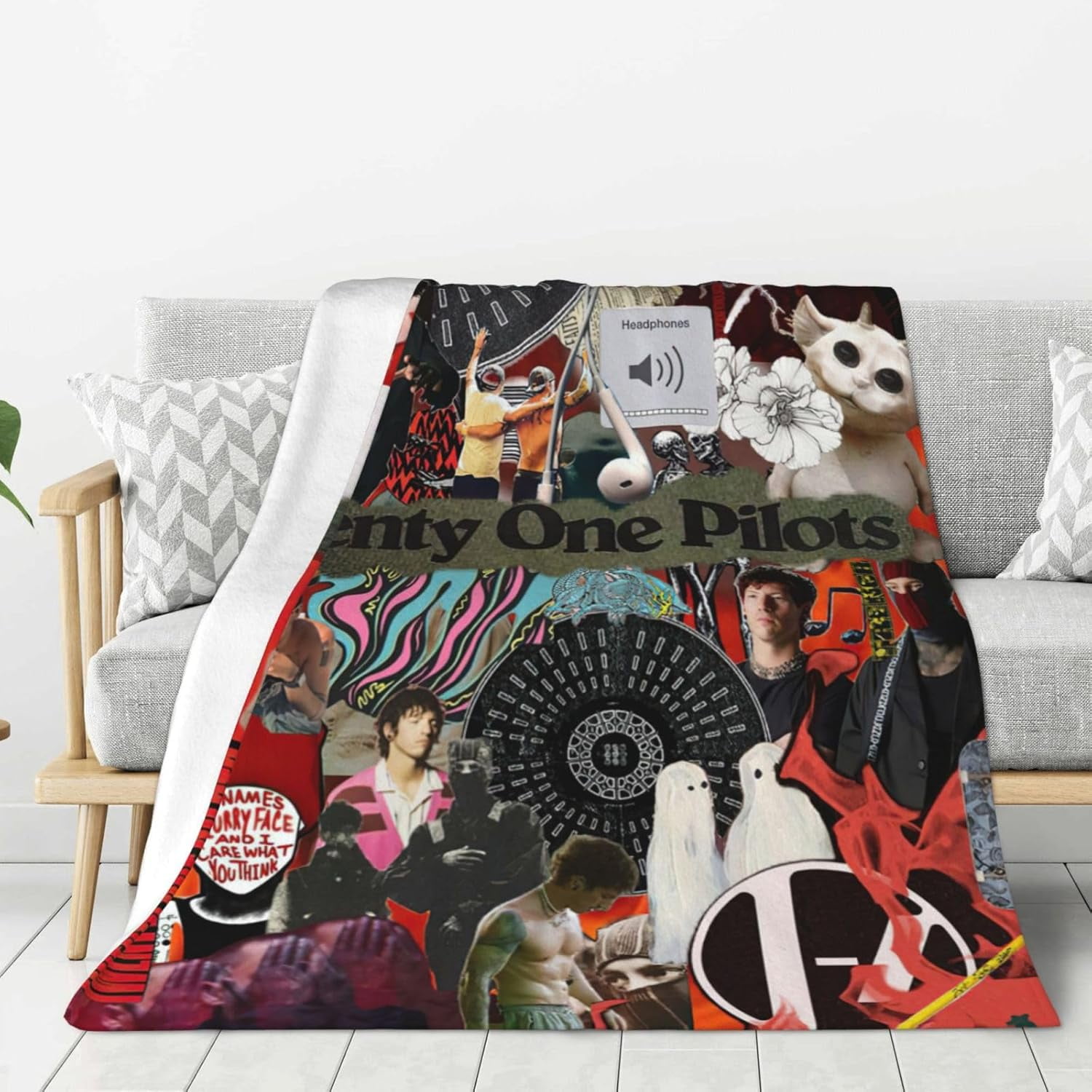 Flannel Blanket Twenty and One Music Pilots Nap Blanket Air Conditioning Blankets Couch Bed Office Blankets Soft and Cozy 40"X30"