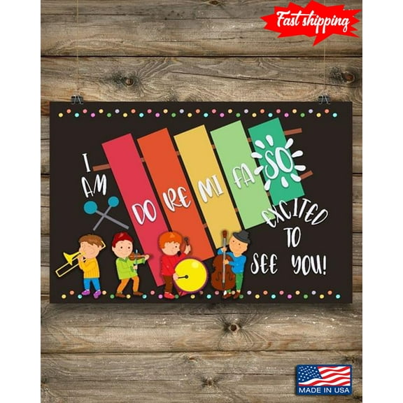 Colourful I Am Do Re Mi Fa So Excited To See You! 11 x 17 Inch Poster