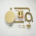 thumbnail image 6 of Cfowner Shower System, Wall Mounted Shower Faucet Set with High Pressure for Bathroom, 10" Stainless Steel Handheld Shower Set, Brushed Gold, 6 of 6