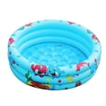 thumbnail image 1 of Inflatable Family Pool, Diameter 110 cm, Height 27 cm, Pool Inflatable for , 3 Rings Inflatable Backyard Pool, Blue, 1 of 5