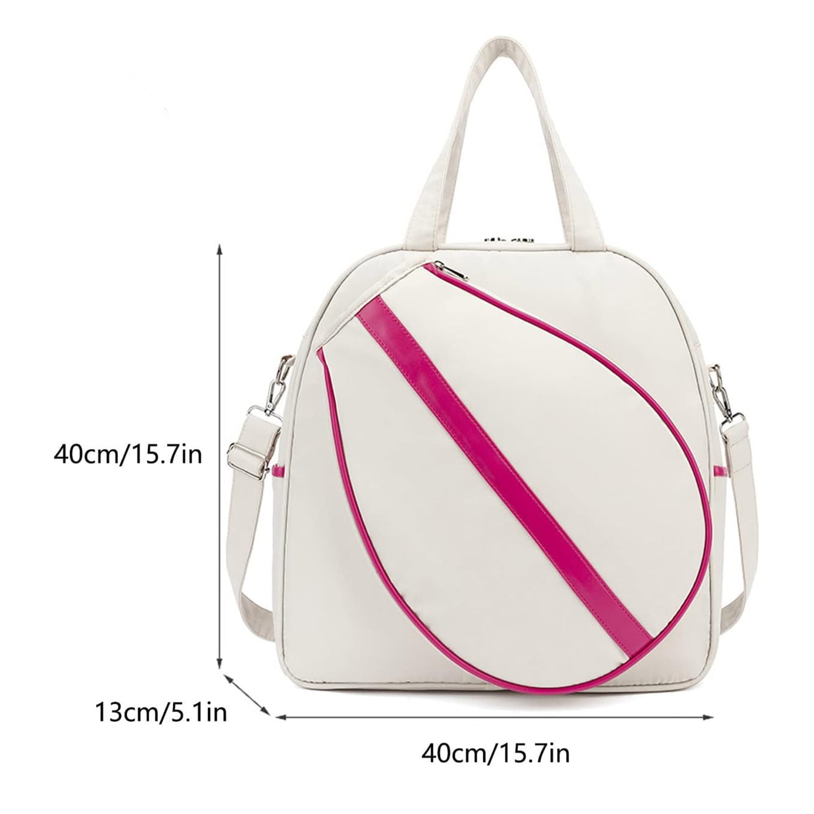 Ladies Tennis Racquet Tote Bag/Large Tote Bag/Sports Racket Backpack/Tennis Badminton Rackets/White