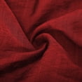 thumbnail image 4 of Chemises en Coton et Lin pour Femmes Grande Taille Couleur Unie Col Rond T-Shirt Haut en Lin Grande Chemise Rouge, 4 of 6