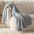 thumbnail image 3 of Throw Blanket Ultra Soft Lightweight All Season Blanket for Couch Bed Sofa Cozy Warm Fluffy Striped Decorative Throw for Women Men Home Decor, 3 of 4