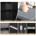 thumbnail image 3 of Algherohein Modern Vanity Makeup Table Set with 5 Drawer Lighted Mirror Bedroom，Black, 3 of 9