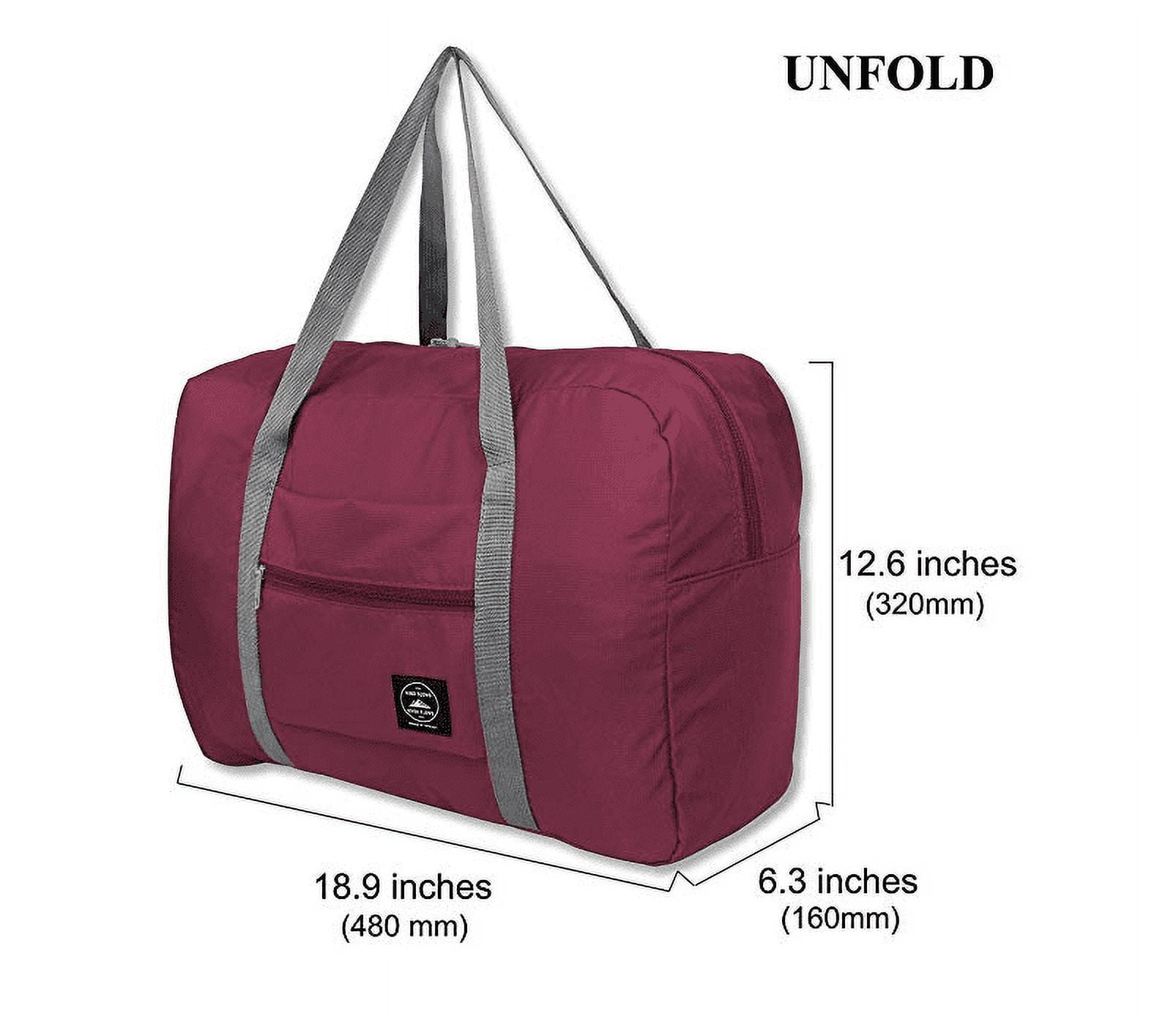 OUSITAI US Foldable Travel Duffel Bag Tote Carry on Luggage Lightweight Nylon Sport for Women Girls