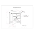 thumbnail image 5 of SIMPLIHOME Amherst 24 inches Wide Night Stand, Bedside table, Rustic Natural Aged Brown SOLID WOOD, Rectangle, with Storage, 2 Drawers and 1 Shelf, For the Bedroom, Transitional, 5 of 5