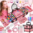 thumbnail image 1 of Kit de maquillaje Kuovei, 99 unidades, para niñas, con espejo, cintas para el pelo y uñas, 1 of 7