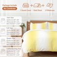 thumbnail image 6 of Lemon Yellow White Gradient Bedding Duvet Cover Set Twin Size 4 Pieces Simple Pattern Bedding Set with Zipper Closure, 1 Comforter Cover 68x86 Inches 1 Flat Sheet & 2 Pillow Cases, 6 of 7