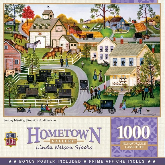MasterPieces 1000 Piece Jigsaw Puzzle - Sunday Meeting - 19.25"x26.75"