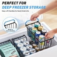thumbnail image 4 of SUNALLY Stackable Metal Wire Baskets for Pantry Organizer, 4-Pack Kitchen Countertop Storage Potato Onion Vegetable Fruit Basket, Freezer Organizer Bins with Handle, Black, 4 of 7