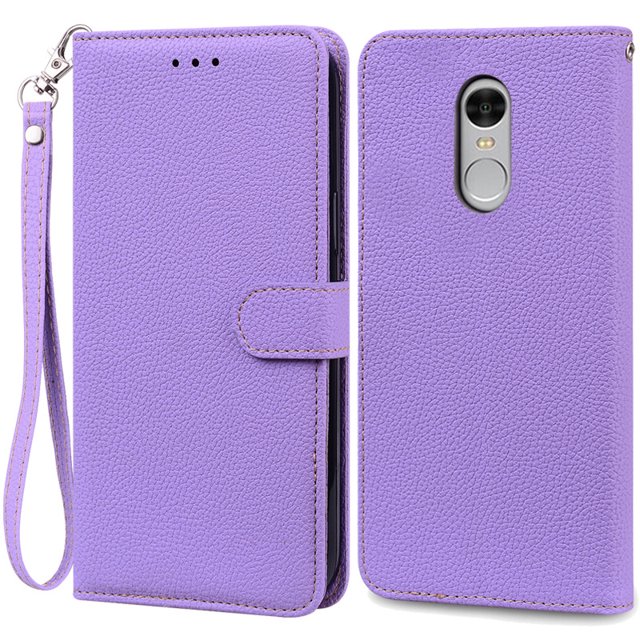 For Xiaomi Redmi Note 4 Case Note 4X Leather Flip Case For Xiaomi Redmi Note 4 Global Wallet for Xiaomi Redmi Note 4X Phone Case Light Purple -Strap For Redmi Note 4