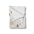 thumbnail image 2 of Indie Soft Flannel Fleece Throw Blanket, Memphis Fashion Elements Minimalist Geometric Abstract Vintage, Cozy Plush for Indoor and Outdoor Use, 70" x 90", Ginger Black White, by Ambesonne, 2 of 6