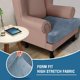 thumbnail image 5 of Fundas de cojín en T de terciopelo elástico de 2 piezas Fundas de cojín de sofá individuales para 2 fundas de cojín de asiento de sofá para fundas de cojín de asiento de sofá con bandas elásticas, GreyStone Blue1 cojín sillón, 5 of 5