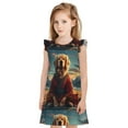 thumbnail image 1 of Fotbe Meditating Golden Retriever Vestido de Dormir para Niñas de 3 a 10 Años, Mangas Cortas, Estilo Princesa, Pijama Camisón con Mangas Voladas-XX-Large, 1 of 6