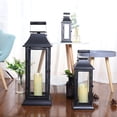 thumbnail image 2 of Metal Candle Lanterns with Stand - Three-tier Lantern Stand for Yard, 2 of 4