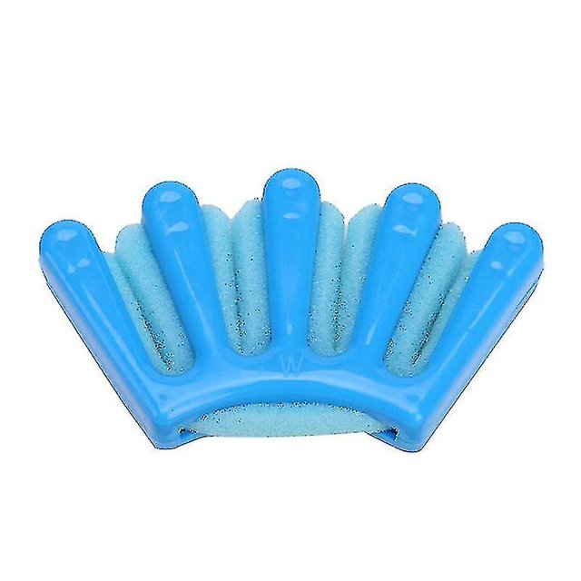 Esponja de cinco dedos Diy, herramienta para el cabello trenzado francés, herramienta para trenzar el cabello, 2 piezas, rojo + azul