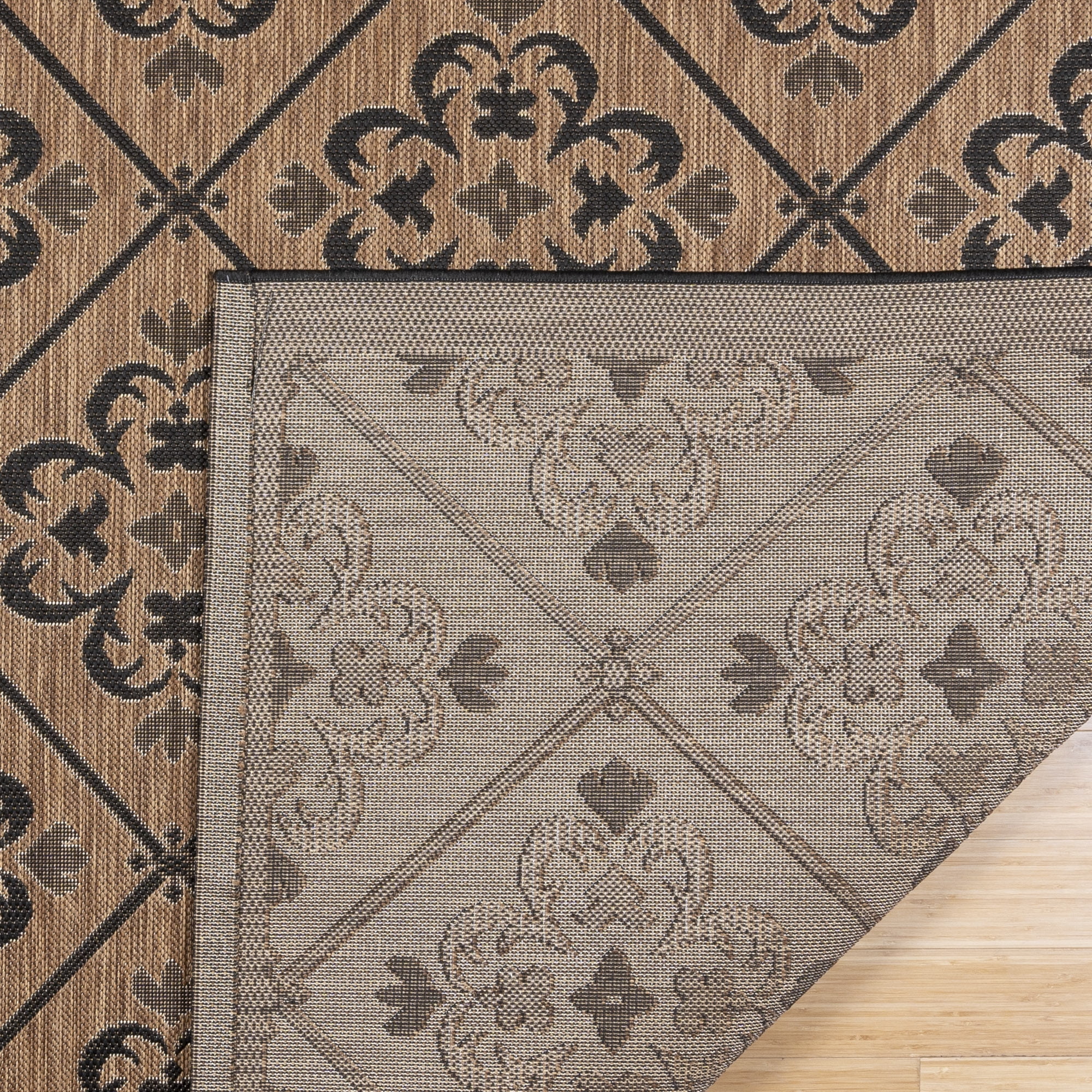 Gertmenian Paseo Bronte Bohemian Striped Havana/ Black Area Rug, 5x8
