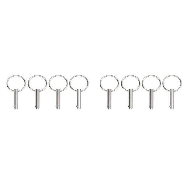 8 Piezas de Pasadores Marinos de LiberacióN RáPida, Pasadores Superiores Bimini, DiáMetro 1/4 Pulgadas (6,3 Mm), Longitud Total 1,5 Pulgadas (38 Mm), Longitud Utilizable (25,4 Mm)