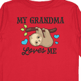 thumbnail image 4 of Inktastic My Grandma Loves Me with Sloth and Hearts Boys or Girls Long Sleeve Toddler T-Shirt, 4 of 5