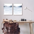 thumbnail image 2 of Stupell Industries Coastal Mountain Range Landscape Soft Watercolor Blue Scene, 16 x 20, Design by Victoria Barnes, 2 of 7