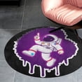 thumbnail image 4 of Outer Space Astronauts (16) Round Area Rugs for Bedroom Living Room, 4FT Soft Comfy Indoor Circle Carpets, Carpet Home Decor Floor Mat, 4 of 6
