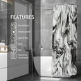 thumbnail image 2 of Black and White Shower Curtain, Abstract Marble Shower Curtain for Modern Bathroom Decor, Waterproof Fabric Shower Curtain Set with Hooks, 72 x 72, 2 of 6