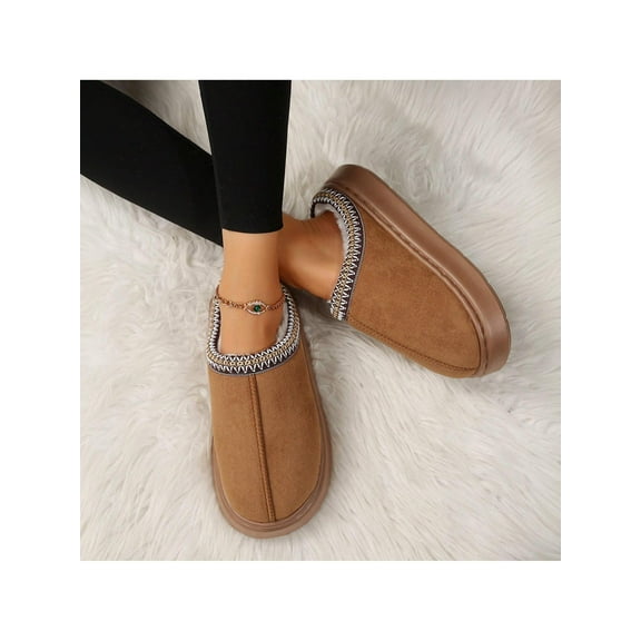 Cozy Women’s Slippers – Plush-Lined, Thick-Sole Indoor Shoes for Fall and Winter 2026