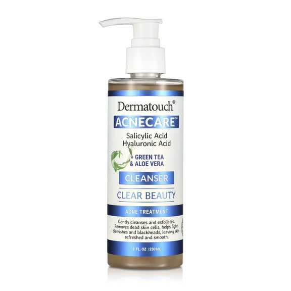 Dermatouch Acne Wash Facial Cleanser with Salicylic Acid & Hyaluronic Acid, 8 fl Oz